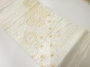 アンティーク　花古典柄模様刺繍袋帯（材料）